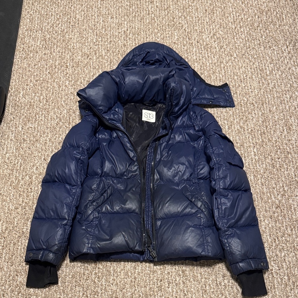 Stylish Navy Blue Kids Puffer Jacket